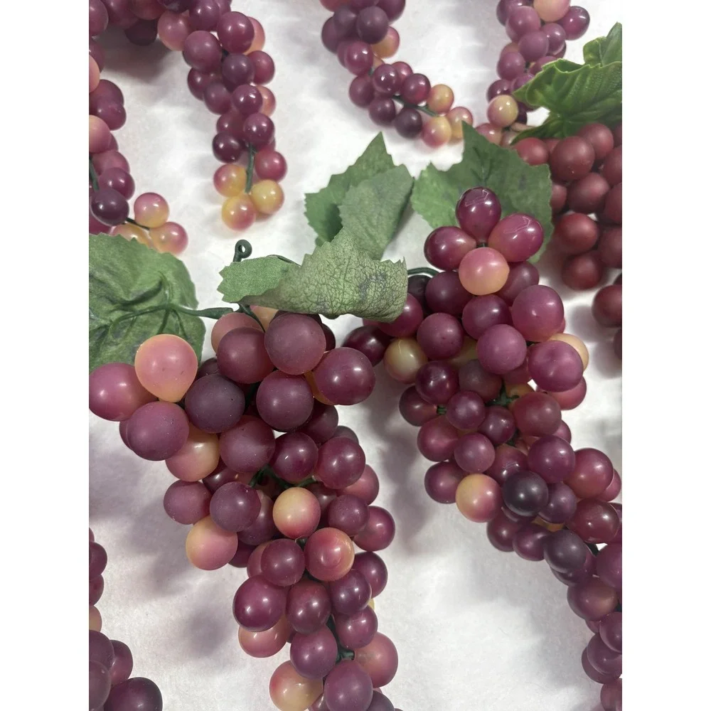 Artificial Grape Clusters‎ Lot 22pc Purple Green Red Home Decor 90s